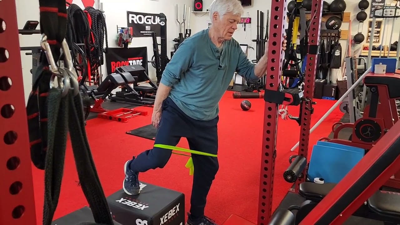 Hip stability- Standing clamshells